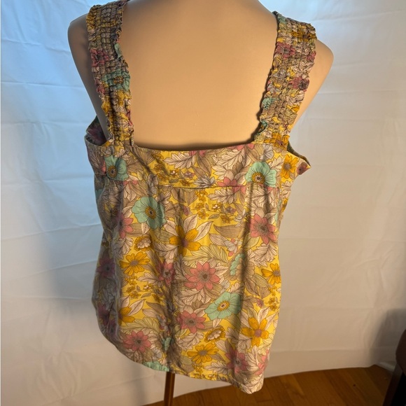 a.n.a Pink and Blue Smocked Tank Top - Picture 4 of 8